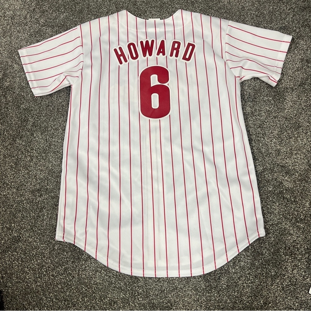 Ryan Howard Majestic Stitched Phillies Baseball Jersey Women’s Size L Mint